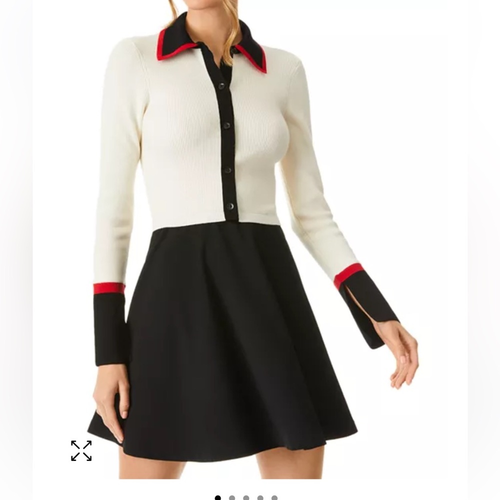 Alice + Olivia Trevor Mixed Media Dress